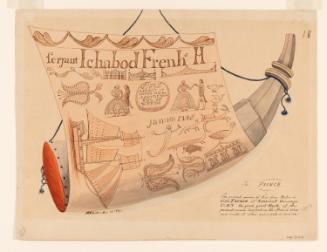 Powder Horn: Ichabod French (FW-18), with Carving Unfurled