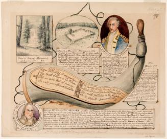 Powder Horn: Colonel Whitley (R-98), with Vignette Views of the Daniel Boone Monument, Louisville, Kentucky and the Boone Fort, with Portraits of General John Sevier and George Rogers Clarke