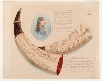 Powder Horn: William Warner (R-128), Two Sides Depicted, with a Vignette Portrait of John Paul Jones