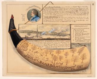 Powder Horn: John Dearborn (FW-86), with Vignettes of a Scene of the Burning of Charlestown, Massachusetts, and a Portrait of General Henry Dearborn