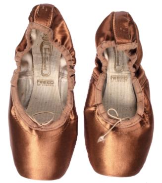 Bronze pointe shoes