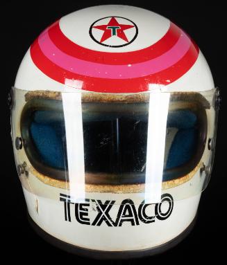 Racing helmet worn by Janet Guthrie