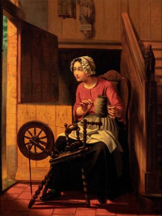 Flemish Girl Spinning