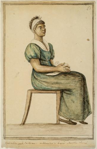 Martha Church, Cook in “Ordinary” Costume; verso: study of a child
