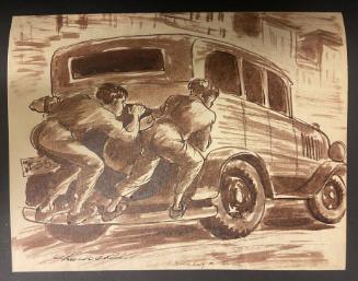 Snitching a Ride, from the Series "59th Street Drawings"