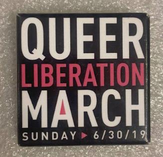 Queer Liberation March pin-back button