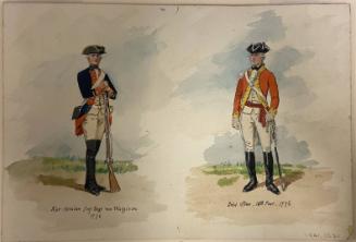 Uniforms of the American Revolution: Field Officer, 10th Regiment of Foot, British Army and Hessian Musketeer, Infantry Regiment von Wutgenau of Hesse-Cassel