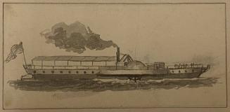 Steamboat; verso sketch of a female figure