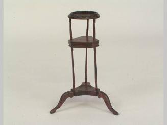 Miniature Furniture, Wig Stand and Bowl