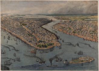 Bird's Eye View of The City of New York