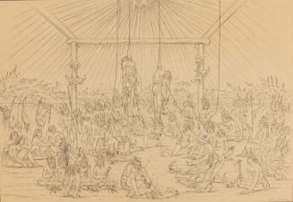Mandan Religious Ceremony, Scene 3