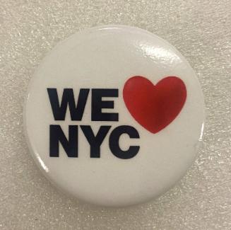 We Love NYC pin-back button