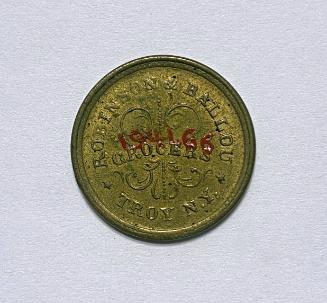 Civil War token: Robinson and Ballou Grocers, Troy, NY 1863