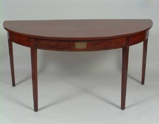 Semi-circular table (one of a pair)