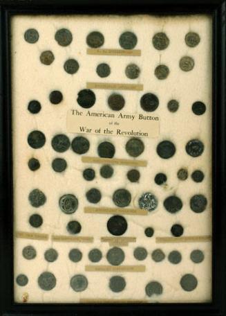 Framed set of American military buttons (61)