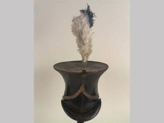Bell crown cap with plume