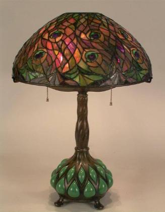 Peacock table lampshade