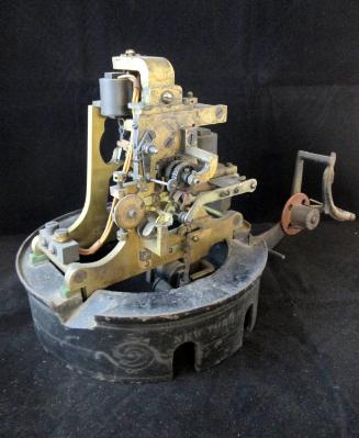 Stock ticker machine and printing mechanism stand