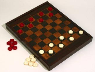 Combination checkers and backgammon set