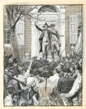 Hamilton Addressing the Mob: Study for the Illustration in "Harper's New Monthly Magazine" (October 1884)