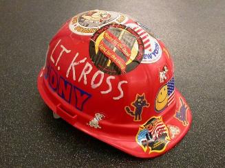 Hard hat worn by Lt. Mickey Kross