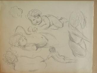 Figure Studies: Five Sketches of Women and Babies