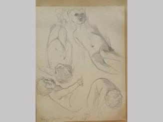 Four sketches of Maggie Drum's baby