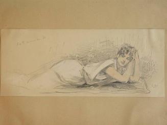Sketch of a woman laying down