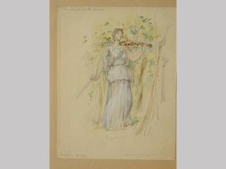 "The Voices of the Woods", A Woman with a Violin (Study for "Studying The Voices of Nature")