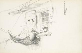 Study of a Detail of a Country House with a Window and Hanging Device; verso: two studies