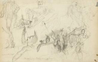 Studies for "Rehearsal of the Pasdeloup Orchestra at the Cirque d'Hiver"; verso: studies for the same