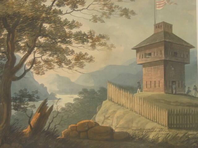 View of the Hudson at West Point with a Block House