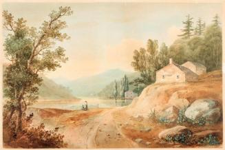 View near Fishkill, New York: Preparatory Study for Plate 17 of "The Hudson River PortFolio"