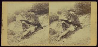 Special artist of Harper's Weekly sketching battle field of Gettysburg