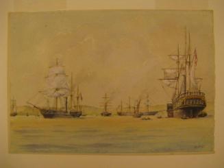The Royal Mail Company's West Indies Fleet in Southampton Water in 1841