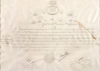 Napolean's authorization for the sale of the Louisiana Territory