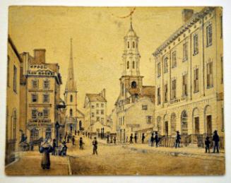 Custom House, Wall Street, New York City: Study for Plate 13A of "Bourne's Views of New York"