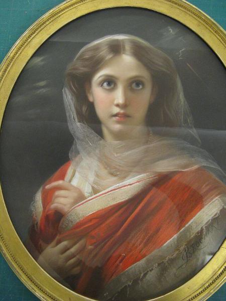 Young Woman in Period Costume with Veil