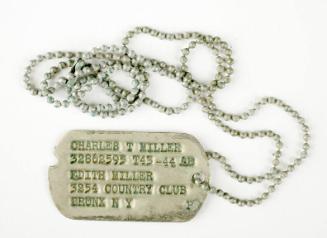 World War II dog tag worn by Charles T. Miller (1908–1980)