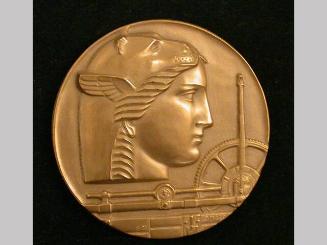Medallion in case in box w/docu: Medalic Art Co. 50th. Ann..