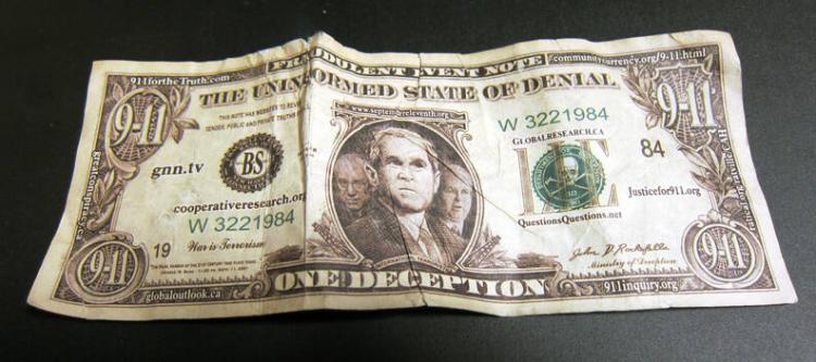 Faux dollar bill