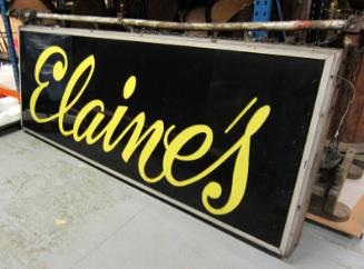 Sign from Elaine's Restaurant