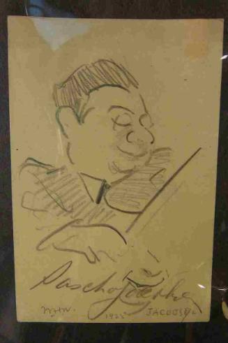 Caricature of Sascha Jacobsen (b. 1895)