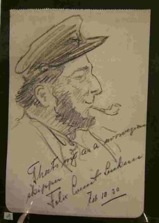 Profile Caricature of Count Felix von Luckner (1881-1966)