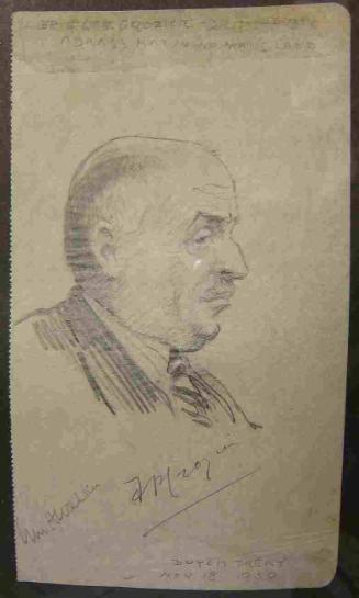 Profile Portrait of British Brigadier General Crozier