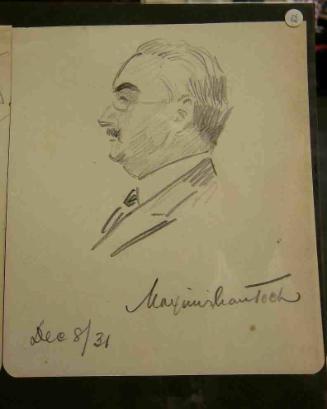 Profile Portrait of Maximilian Toch (1864-1946)