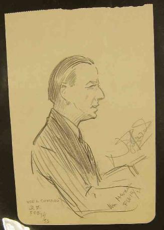 Profile Portrait of Noel Coward (1899-1973)