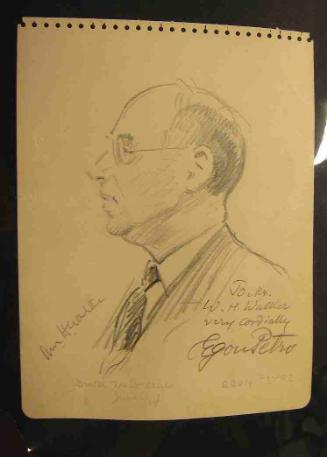 Profile Portrait of Egon Petri (1881-1962)