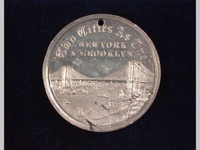 Medal in Envelope: Brooklyn Bridge...1833