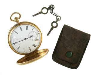 Pocket watch with keys in case